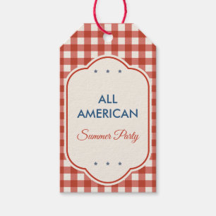 Étiquette de cadeau patriotique Americana vintage