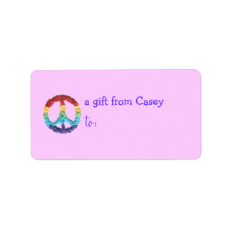 Étiquette de cadeau personnalisée avec signe de pa