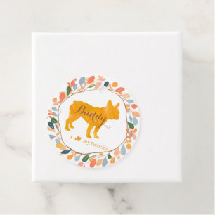Étiquette de cadeau personnalisée bouledogue franç