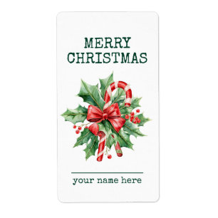 Étiquette de cadeau personnalisée de bonbon en for