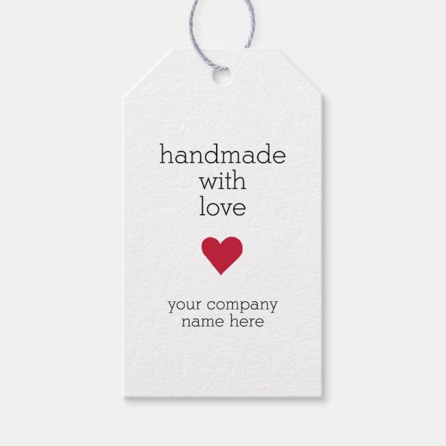 Étiquette de cadeau personnalisée faite à la main  (Devant)