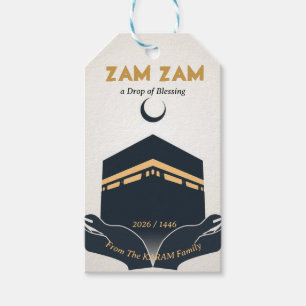 Étiquette de cadeau personnalisée Hajj Mubarak pou