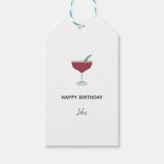 Étiquette de cadeau personnalisée Joyeux Anniversa