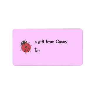 Étiquette de cadeau personnalisée - thème coccinel