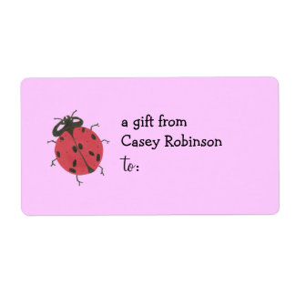 Étiquette de cadeau personnalisée - thème coccinel
