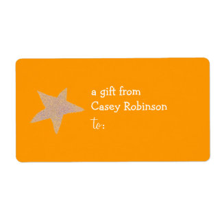 Étiquette de cadeau personnalisée - thème étoile