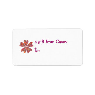Étiquette de cadeau personnalisée - thème floral
