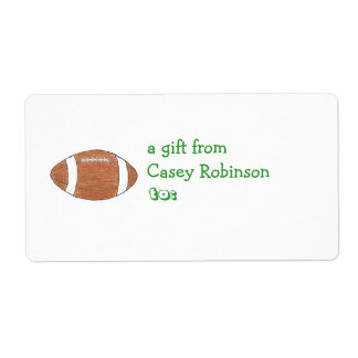 Étiquette de cadeau personnalisée -- thème footbal