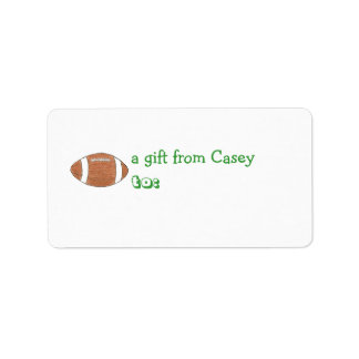 Étiquette de cadeau personnalisée - thème football