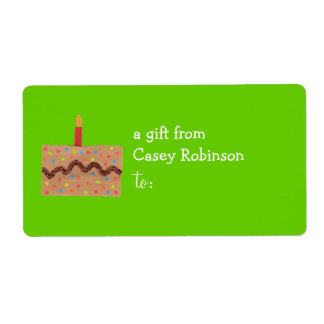 Étiquette de cadeau personnalisée - thème gâteau d