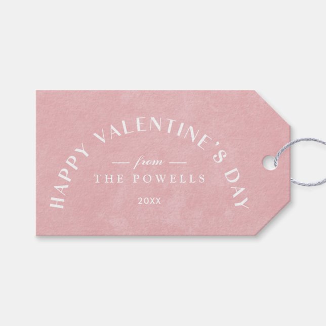 Étiquette de cadeau photo Saint-Valentin Arch - Ro (Devant (Horizontal))
