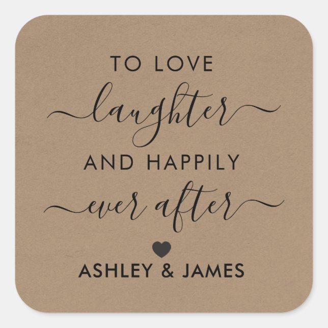 Étiquette de cadeau Pour aimer le rire et heureux  (Devant)