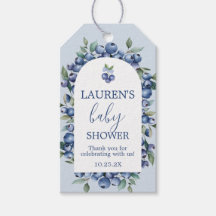 Étiquette de cadeau pour Baby Shower Blueberry