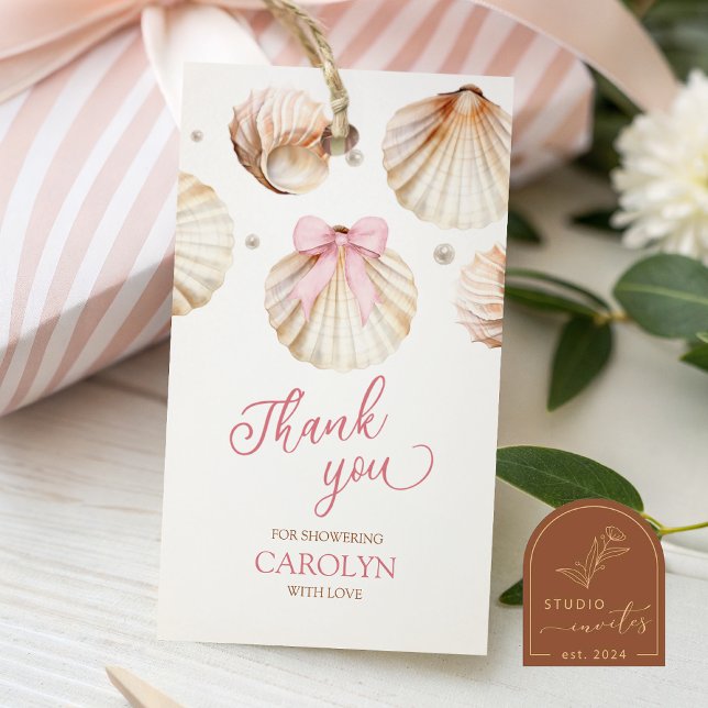 Étiquette de cadeau pour Baby Shower Fille Arc-en- (Créateur téléchargé)