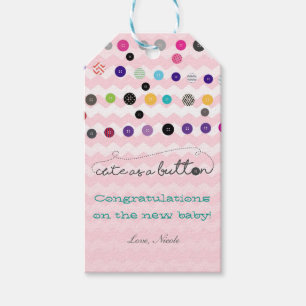 Étiquette de cadeau pour Baby Shower « Mignon comm