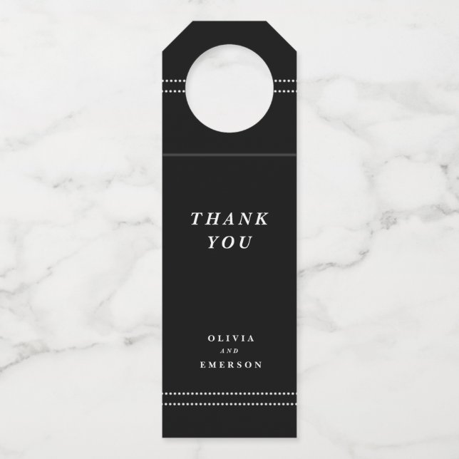 Étiquette de cadeau pour bouteille de mariage, Cla (Devant)