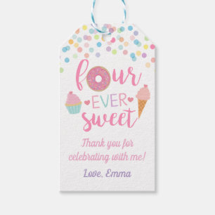Étiquette de cadeau pour fête d'anniversaire Foure