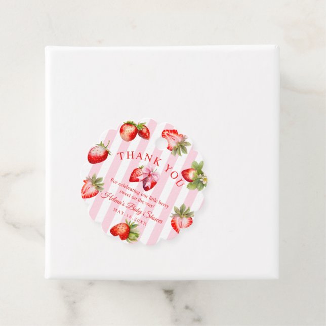 Étiquette de cadeau pour la fête de bébé aux frais (En situation)