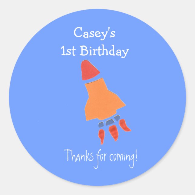 étiquette de cadeau pour le 1er anniversaire de Bl (Devant)