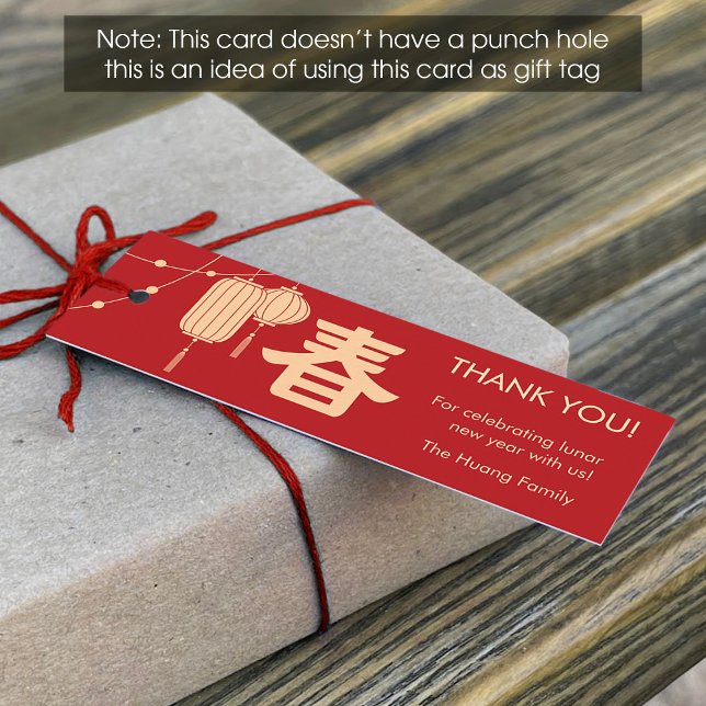 Étiquette de cadeau pour le Nouvel An chinois/luna (Créateur téléchargé)