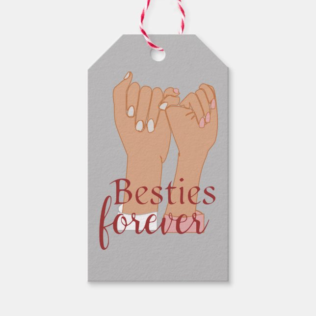Étiquette de cadeau pour meilleures amies pour tou (Devant)