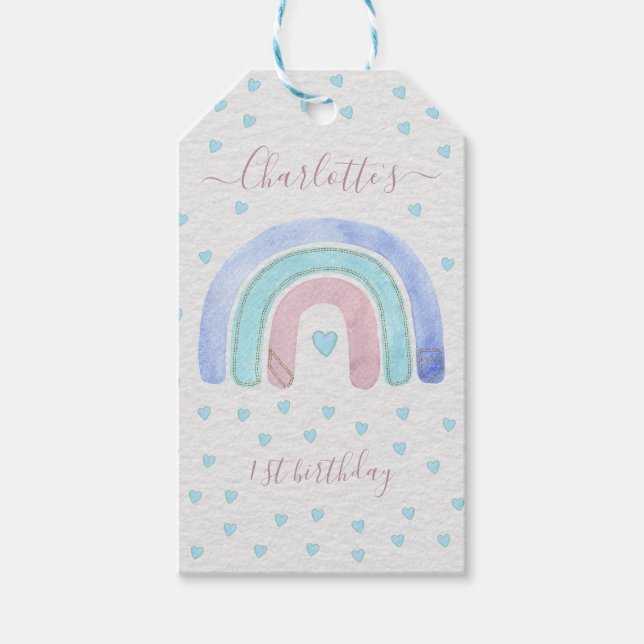 Étiquette de Cadeau pour Premier Anniversaire Arc- (Devant)