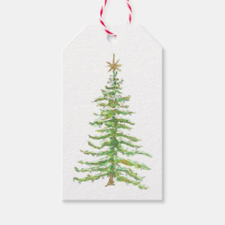 Étiquette de cadeau pour sapin de Noël