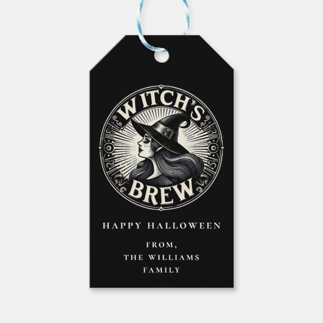 Étiquette de Cadeau pour une Fête d'Halloween : Po (Devant)