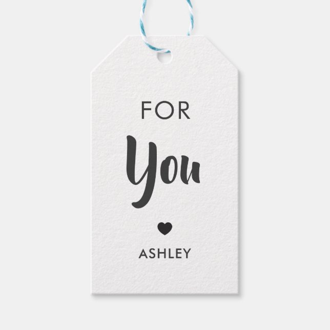 Étiquette de cadeau pour vous, étiquette kraft pou (Devant)