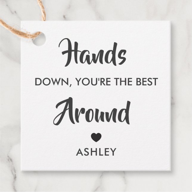 Étiquette de Cadeau Sans Conteste Vous êtes le Mei (Devant)