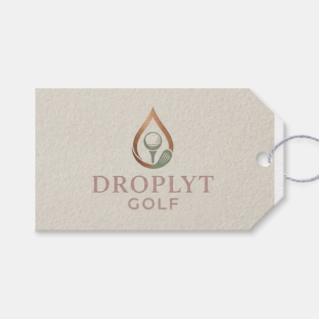Étiquette de cadeau signature Droplyt Golf (Devant (Horizontal))