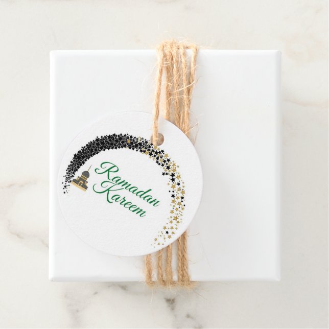 Étiquette de cadeau thème Ramadan Kareem pour célé (En situation)