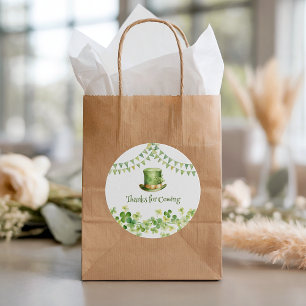 Étiquette de cadeau Trèfle Vert pour la fête de la