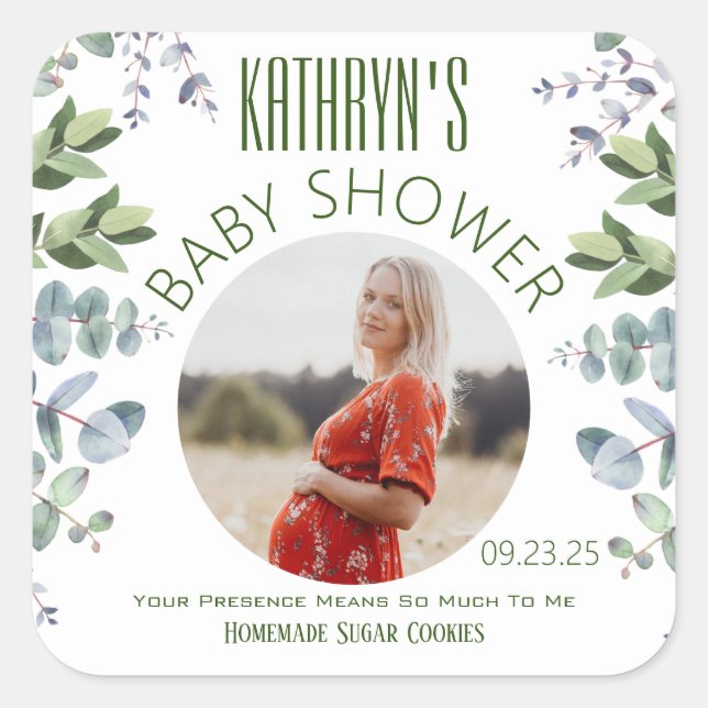 Étiquette de cadeaux de baby shower pour ajouter u (Devant)