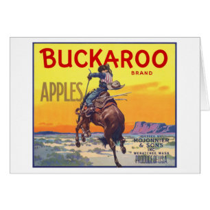 Étiquette de caisse de fruits vintage, Pommes Buck