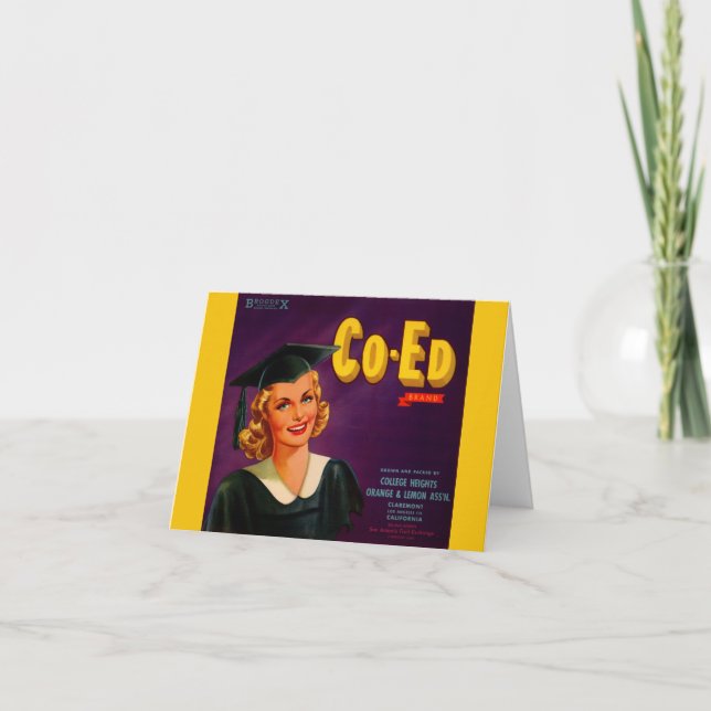 étiquette de caisses d'agrumes de marque Co-Ed dan (Devant)