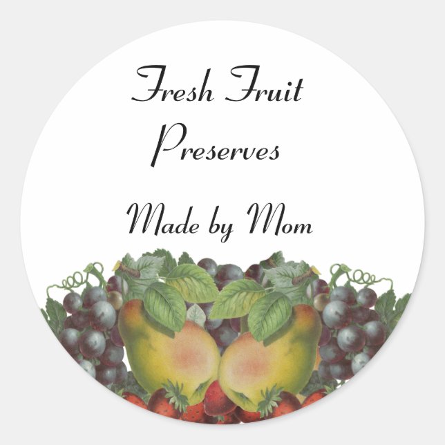 Étiquette de canalisation vintage Fruit personnali (Devant)