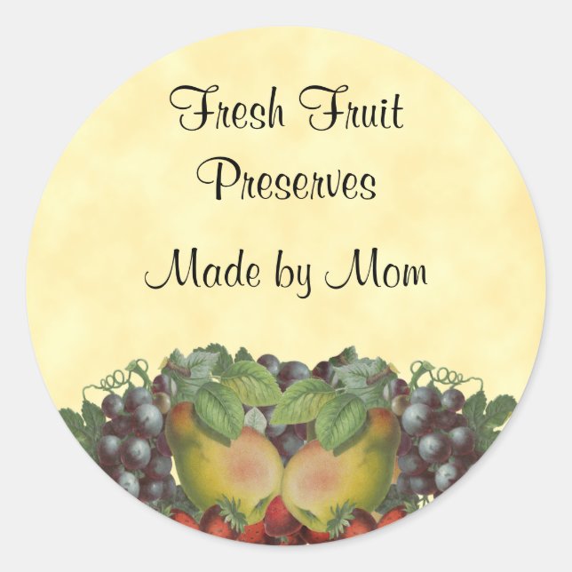 Étiquette de canalisation vintage Fruit personnali (Devant)