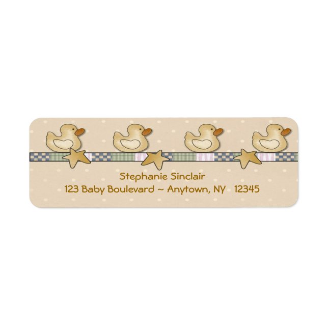 Étiquette de canards en caoutchouc (Devant)