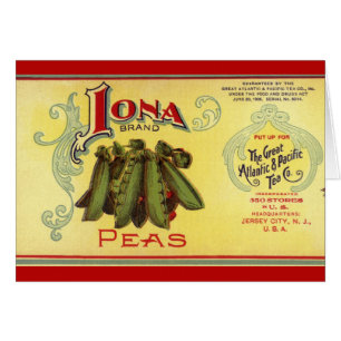 Étiquette de canette de légumes vintage, petits po
