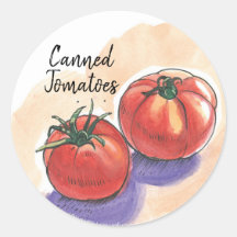 Étiquette de canne à balles de tomates en conserve