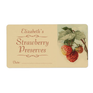 Étiquette de canne à fraises