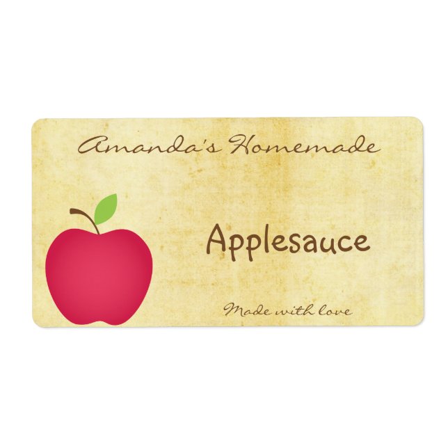 Étiquette de canne à pomme fait maison (Devant)