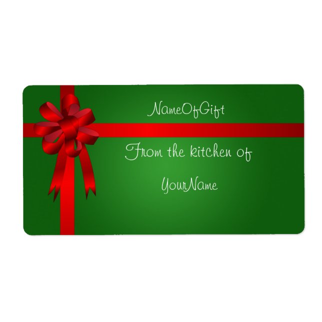 Étiquette de canne cadeau de Noël (Devant)