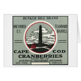 Étiquette de canneberge de marque de colline de