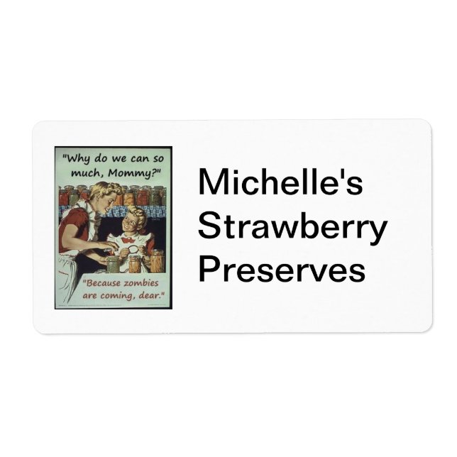 Étiquette de canning zombie (Devant)
