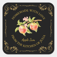 Étiquette de Carré de confiture de pomme maison vi
