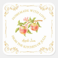 Étiquette de Carré de confiture de pomme maison vi