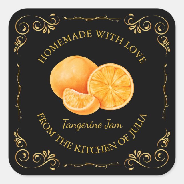 Étiquette de Carré de confiture de Tangerine maiso (Devant)