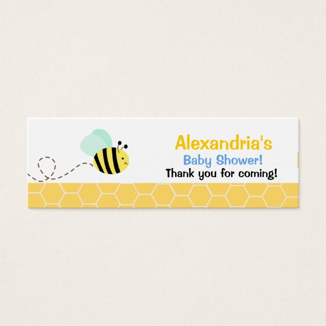 Étiquette de carte de visite mince Bumble Bee (Devant)